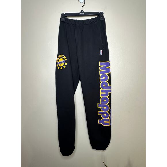 Madhappy x LA Lakers Cotton Fleece Sweatpants Unisex Adult Small Black NWT RARE - Picture 1 of 7